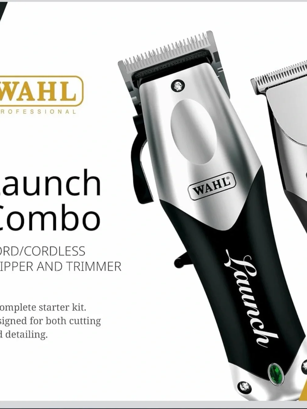 Wahl Professional Launch Combo, Cordless Clipper & Trimmer Set,Model 08001